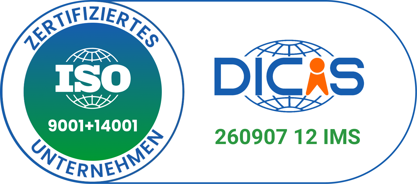 DICIS ISO Zertifizierungszeichen